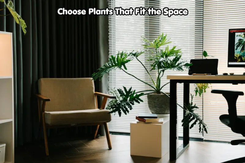 choose plants that fit the space